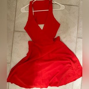 Cut out orange dress